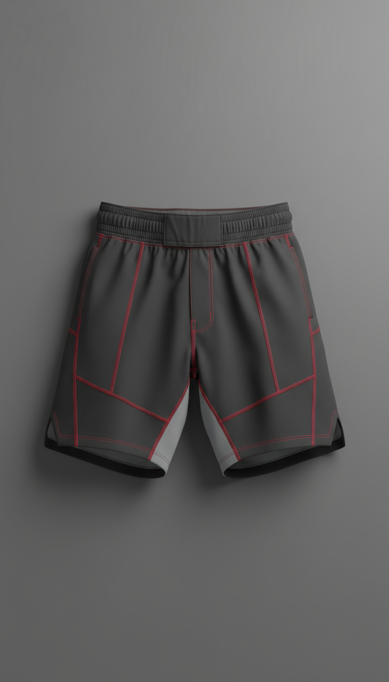Graphite steel 2-in-1 fight shorts